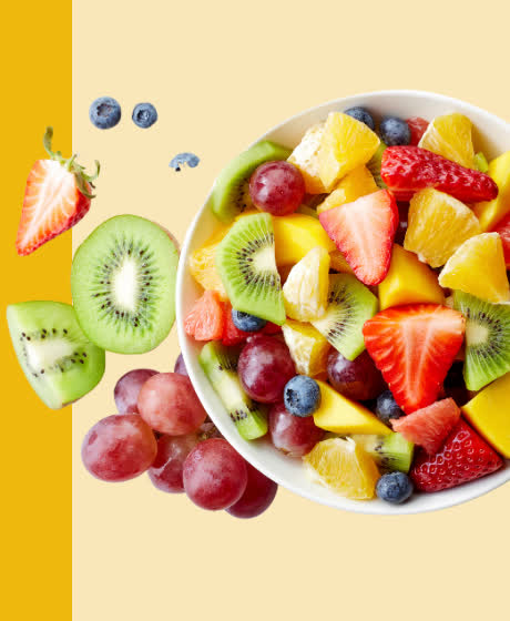 A bowl of fresh mixed fruit