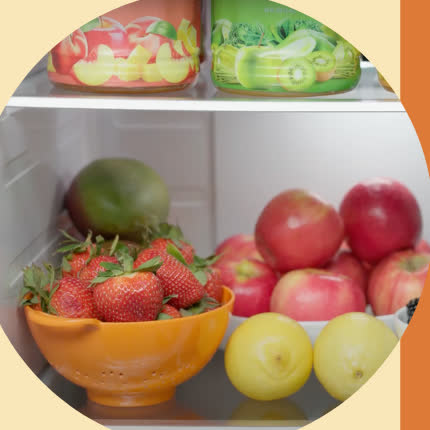Fresh fruit in the fridge