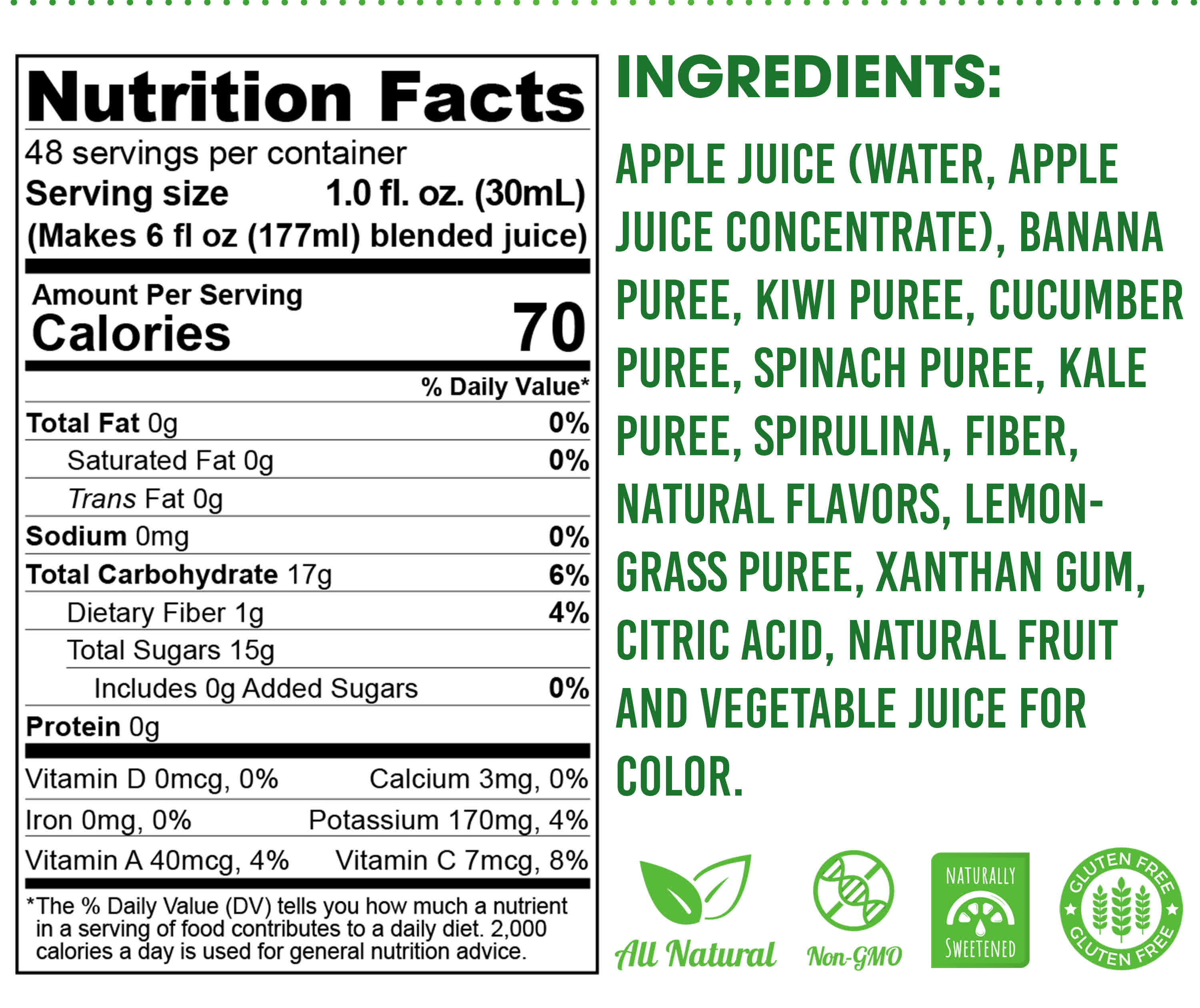 Gathered Greens nutrition facts and ingredients